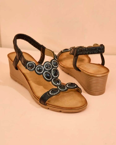 Royalfashion Women's sandals with zirconia Obrina