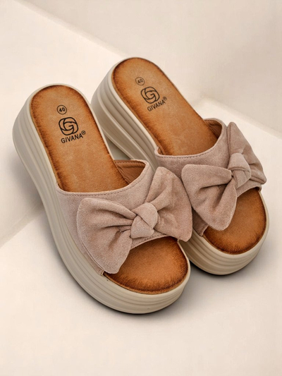 Royal Fashion Women's Platform Slides Givan