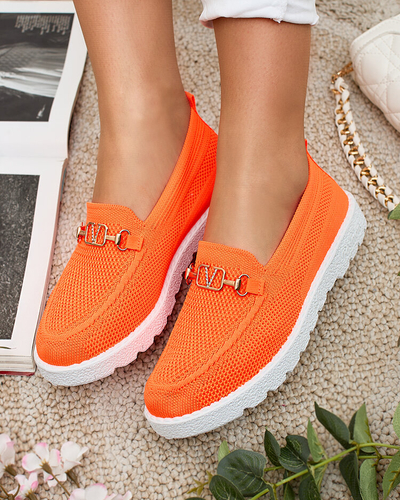 Royalfashion Naiste kangast mokassiinid kuldse kaunistusega Erticae