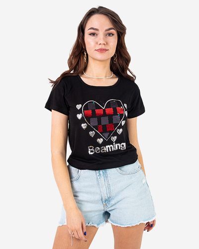 Must naiste trükitud T-särk - Riietus