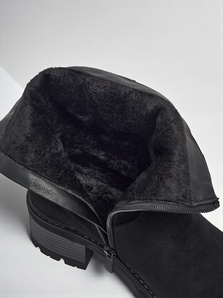 Women's high eco suede ankle boots Carmine