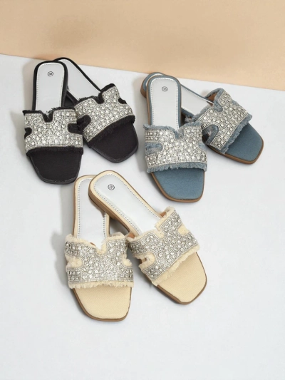 Royalfashion Women's sandals with rhinestones CrystalEase