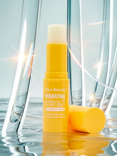 Anti-wrinkle, moisturizing, and regenerating eye cream stick with collagen