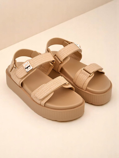 Royalfashion beežid platvormiga naiste sandaalid Lavinia – mugav suvi