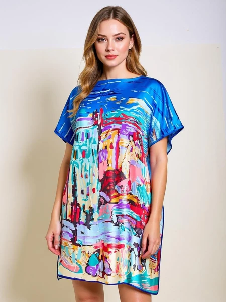 Demetria Royalfashion Pareo Dress – Multicolored, Universal, Knee-Length