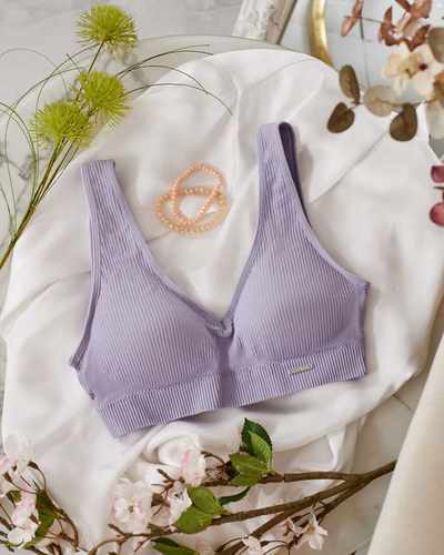 Royalfashion Women's ribbed sports bra