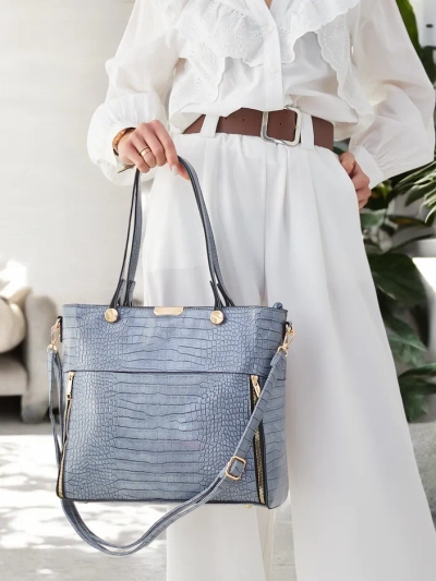 Royalfashion Patent women's handbag with embossing