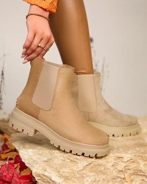 Royalfashion Naiste soojustatud saapad kaamelist Comfy Walk