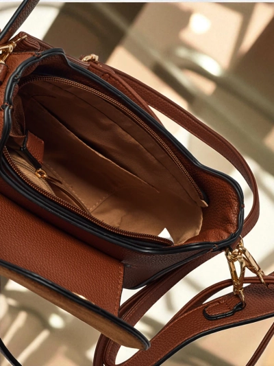 Small women's eco-leather handbag Golden Whisper