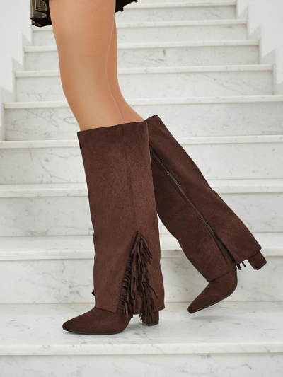 Naiste öko-seemisnahast saapad pealsetega Rimolea