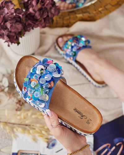 Royalfashion Naiste Loassa strassiga flip-flops