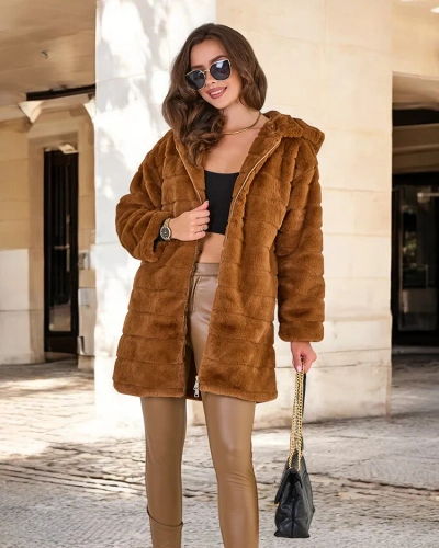 Женское меховое пальто Royalfashion