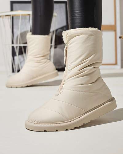 Beige women's shoes a'la snow boots Tirigga- Footwear