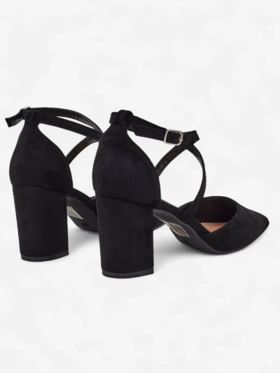 Royalfashion Women's eco-suede pumps with Kanastru straps