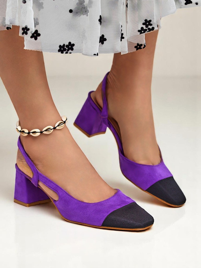 Royalfashion Женские туфли-лодочки на низком каблуке с декоративным носком Eleganzo