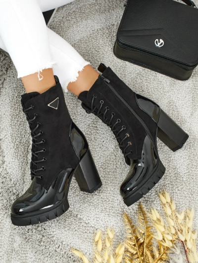 Naiste öko-seemisnahast poolsaapad jämeda kontsaga Event Bramble