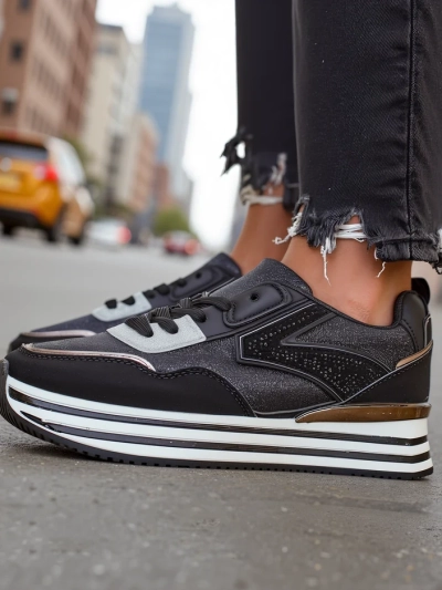 Royalfashion Women's sneakers with glitter Borovis