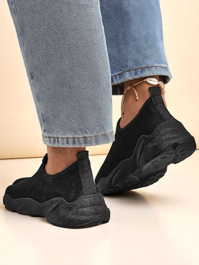 Royalfashion Women's Slip-On Fabric Sports Shoes Flex Move
