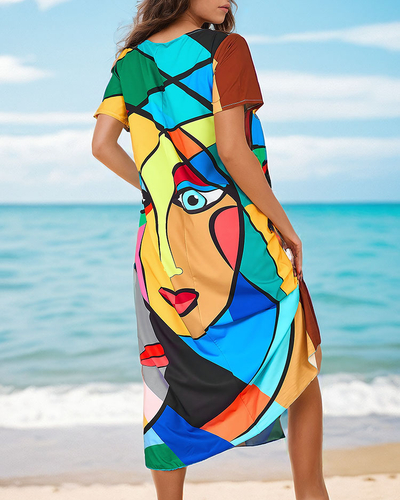 Royalfashion Naiste mustriline printkleit