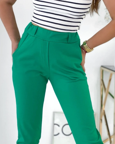 Royalfashion Темно-зеленые женские леггинсы