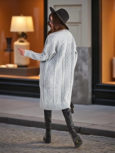 Royalfashion Kvinnor's stickad poncho tröja
