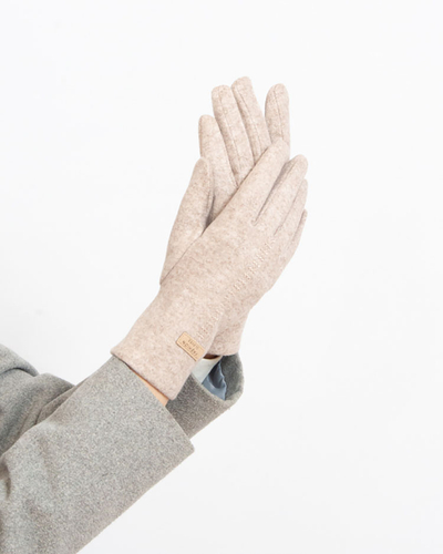 Royalfashion Beige women's fabric gloves