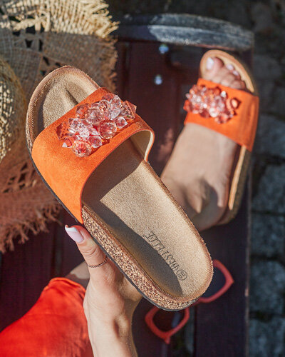 Royalfashion Women's Villo rhinestone flip-flops