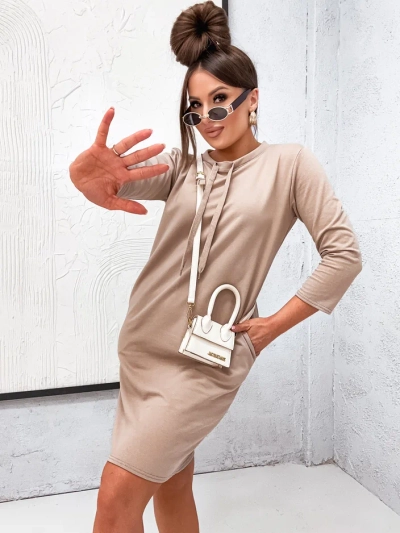 Royalfashion Хлопковое мини-платье для женщин