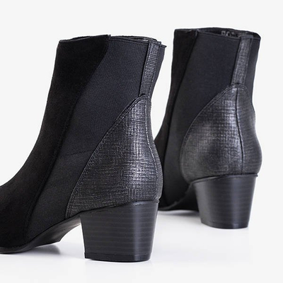 Black boots with low heels Fuller - Footwear