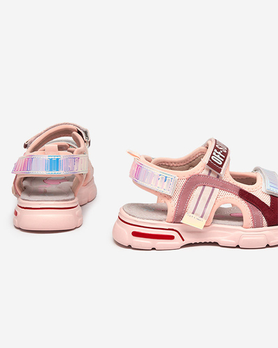 Roosad tüdrukute sandaalid holograafiliste vahetükkidega firmalt Heilol - Footwear
