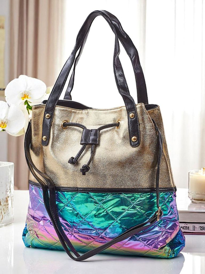 Royalfashion Suur naiste käekott Golden Luxe Shopper