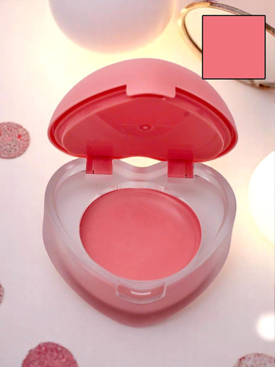 2-in-1 huulepulk ja põsepuna südamekujulises purgis Peach Rose