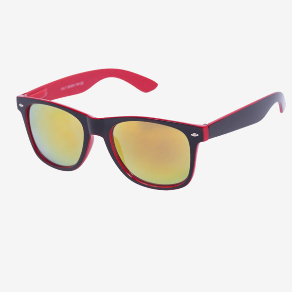 Red ladies sunglasses with holographic mirror finish - Accessories