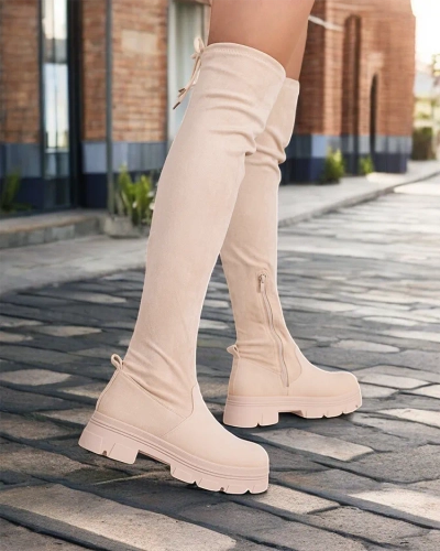 Royalfashion Women's slip-on over-the-knee boots Aniaf