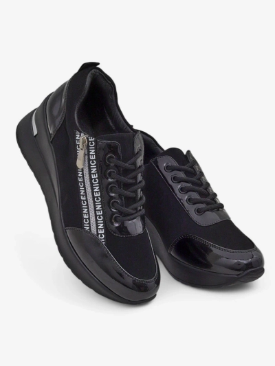 Черные женские кроссовки на танкетке Calista Nero – элегантность и удобство на каждый день