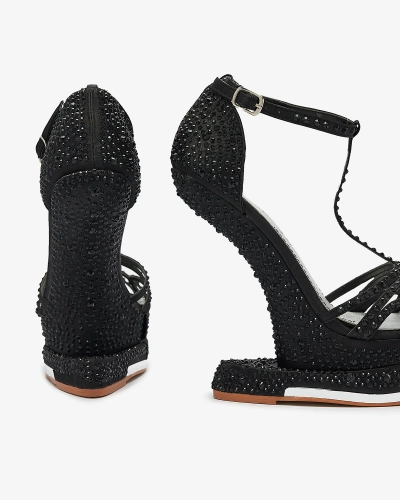 Черные женские туфли с цирконами Nekko- Footwear