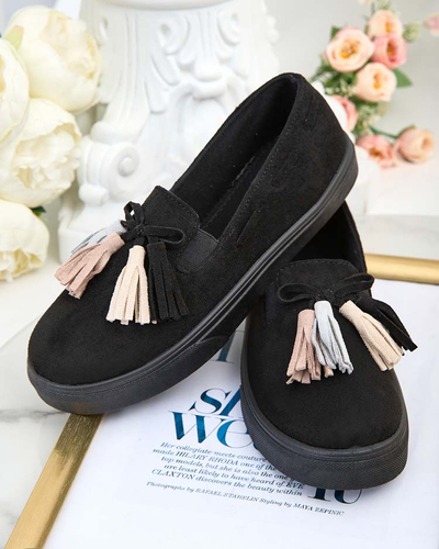 Royalfashion Women's moccasins with tassels Bererto
