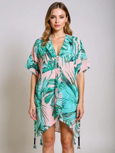 Pareo Cleandra - Многоцветное пляжное платье Royalfashion, V-образный вырез