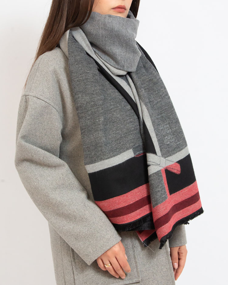 Royalfashion Halli-roosa naiste kerge printidega sall