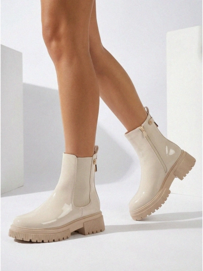 Patent Eco-Leather Women's Ankle Boots Calebi