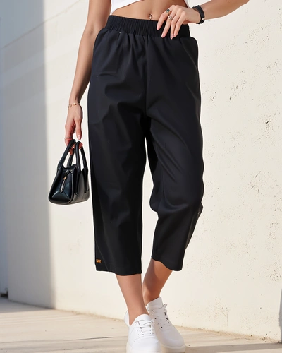 Royalfashion Women's straight fabric pants 7/8