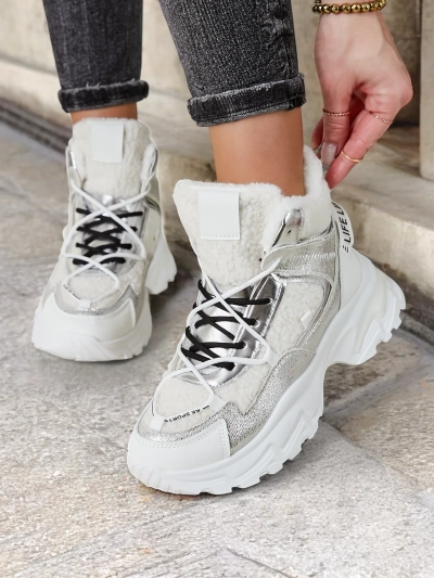 Royalfashion Kvinnors Sneakers med Varm Fodring Pieco