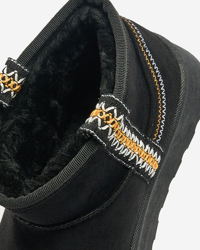 Royalfashion Women's short boots a'la snow boots with ornament Erititta