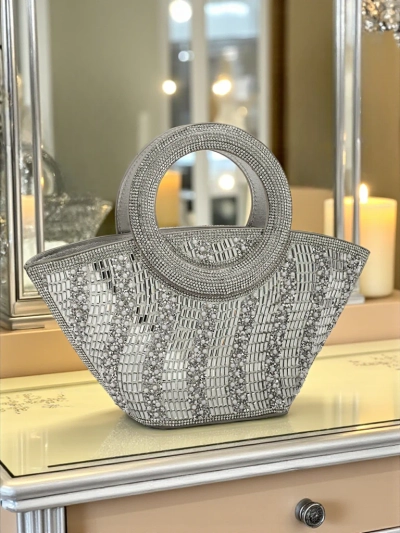 Маленькая женская сумочка с цирконами Sparkle Queen
