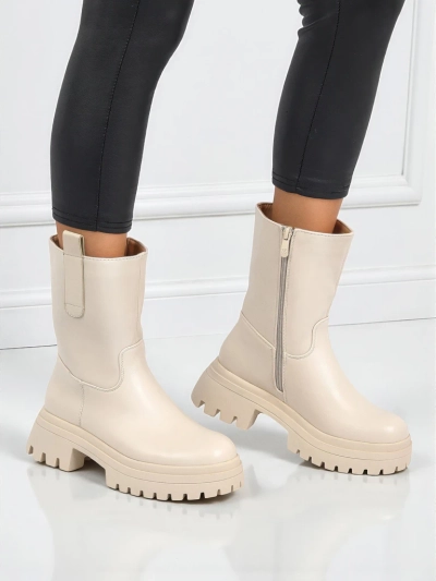 Высокие женские ботинки из экокожи Scarlet Mist