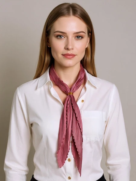 Apollonia - naiste plisseeritud tumeroosa polüestersall 100%