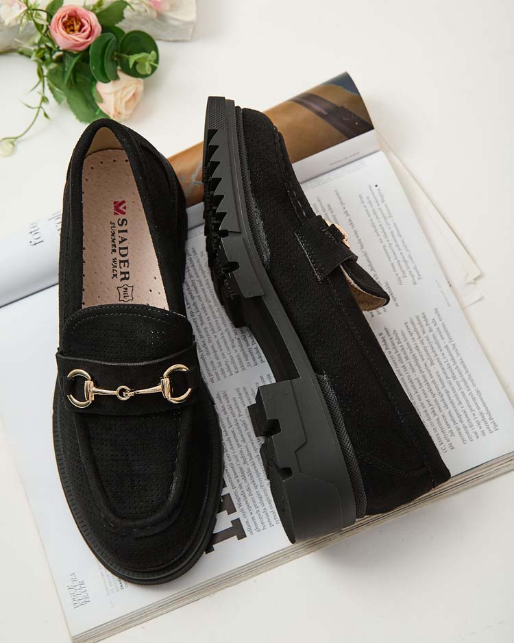 Royalfashion Женские ажурные мокасины с цепочкой Imerila