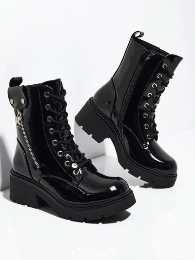 Naiste lakitud tööstiilis saapad Seray