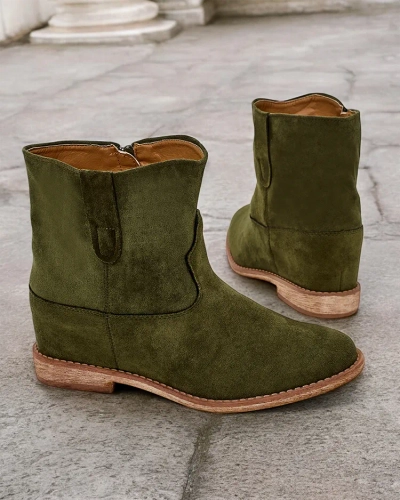 Royalfashion tihur in cowboy style on a covered wedge heel Patorias