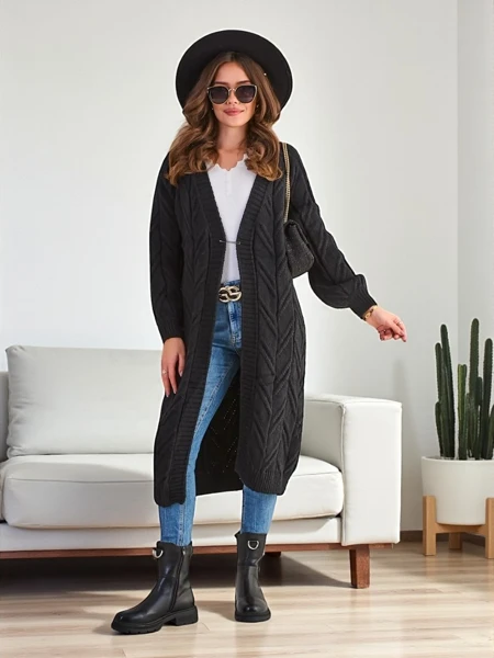 Royalfashion Womea's Knitted Poncho Sweater